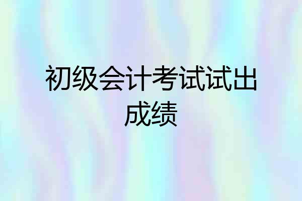 初级会计考试试出成绩