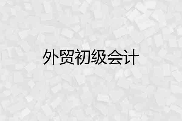 外贸初级会计