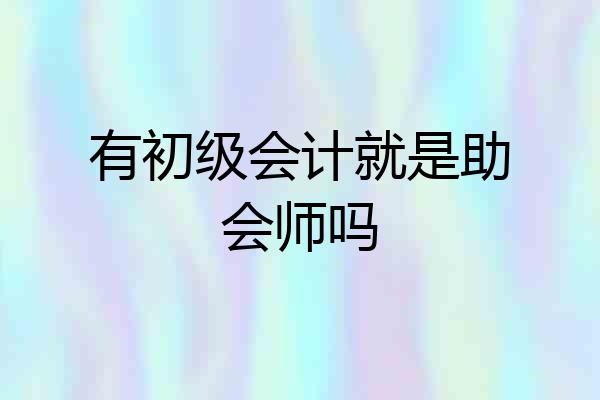 有初级会计就是助会师吗