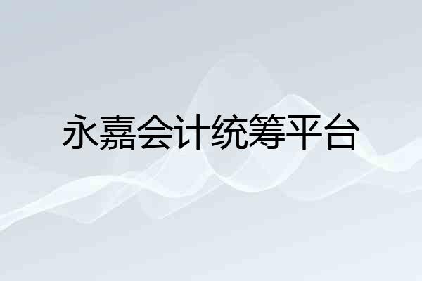 永嘉会计统筹平台