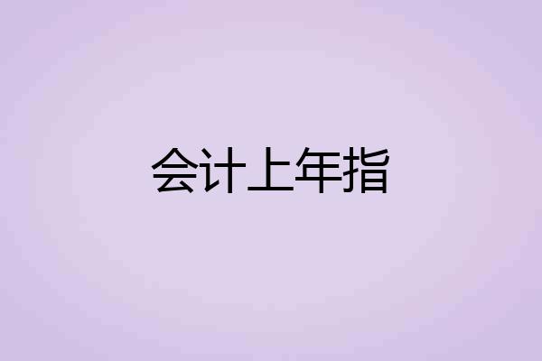 会计上年指