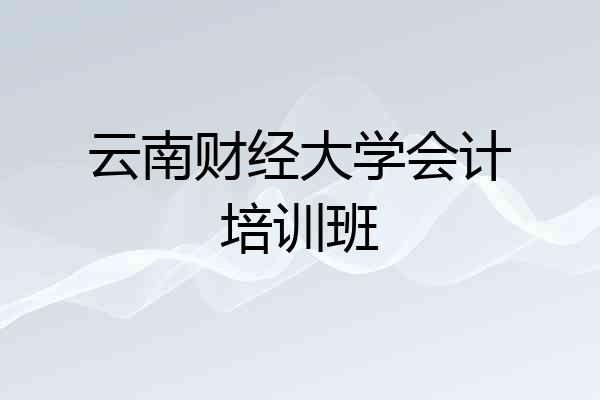 云南财经大学会计培训班