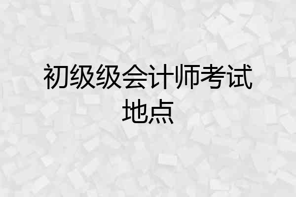 初级级会计师考试地点
