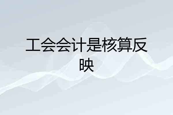 工会会计是核算反映