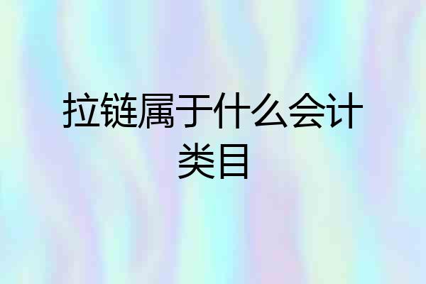 拉链属于什么会计类目