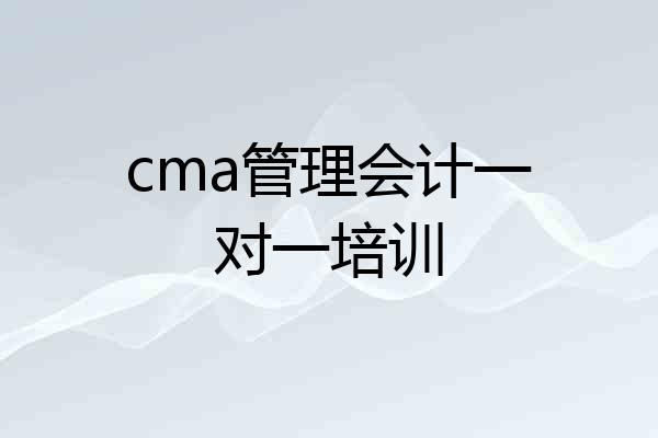 cma管理会计一对一培训