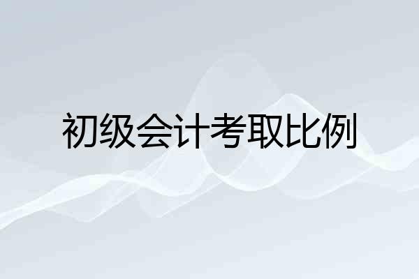 初级会计考取比例
