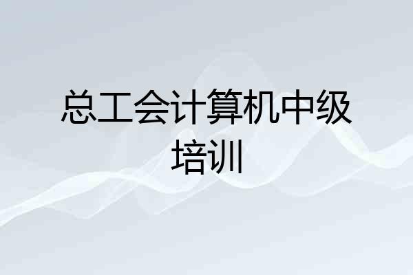 总工会计算机中级培训