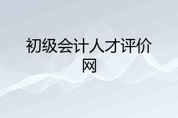 初级会计人才评价网
