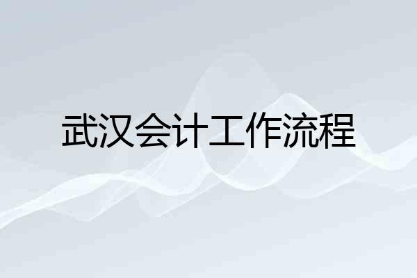 武汉会计工作流程