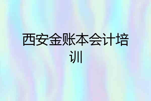 西安金账本会计培训