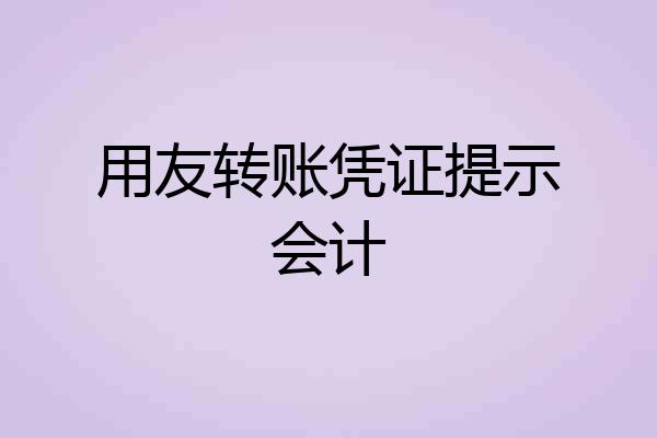 用友转账凭证提示会计