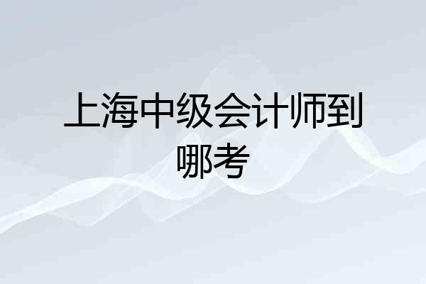 上海中级会计师到哪考