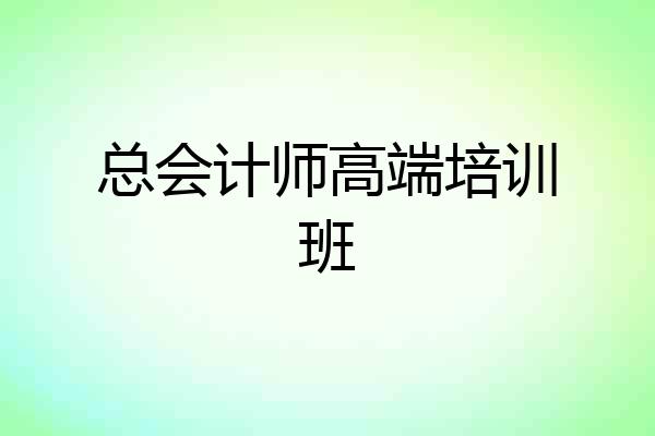 总会计师高端培训班