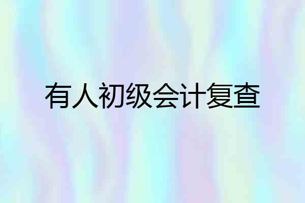 有人初级会计复查