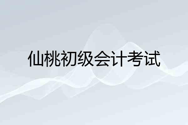 仙桃初级会计考试