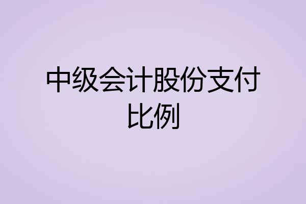 中级会计股份支付比例
