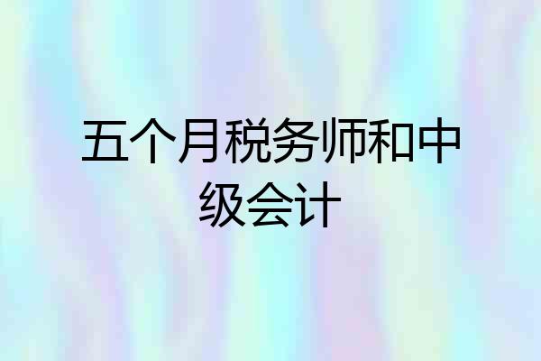 五个月税务师和中级会计