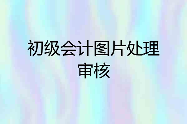 初级会计图片处理审核