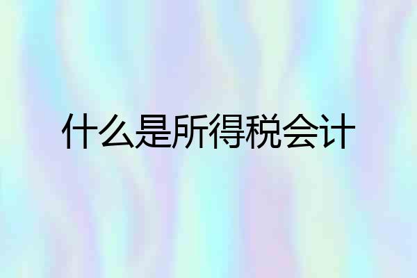 什么是所得税会计