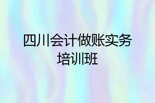 四川会计做账实务培训班