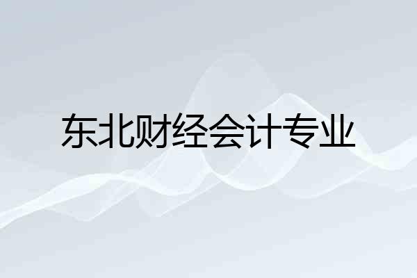 东北财经会计专业
