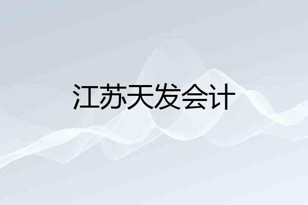 江苏天发会计