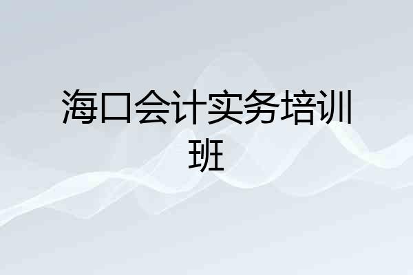 海口会计实务培训班