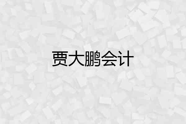 贾大鹏会计