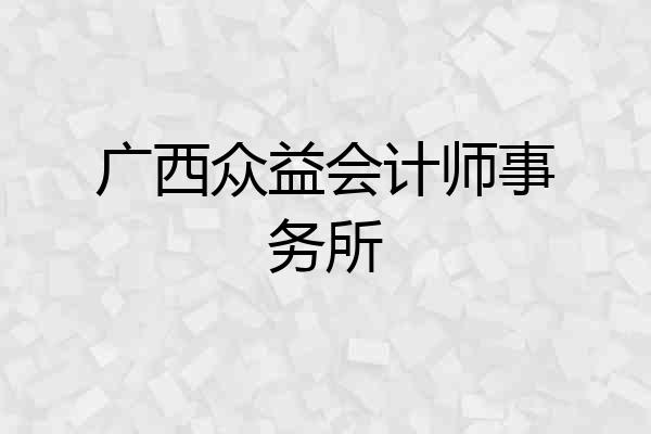广西众益会计师事务所