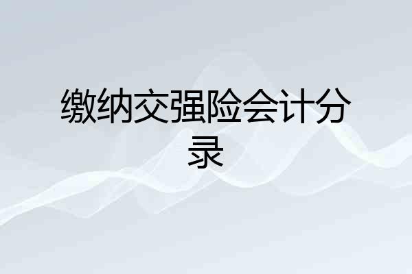 缴纳交强险会计分录