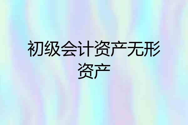 初级会计资产无形资产