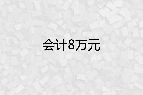 会计8万元