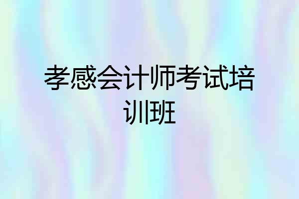 孝感会计师考试培训班