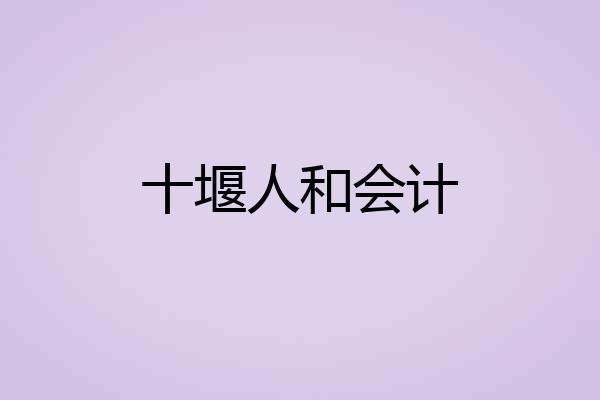 十堰人和会计