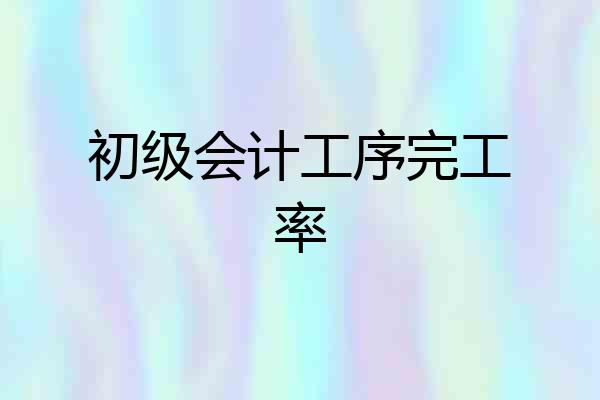 初级会计工序完工率