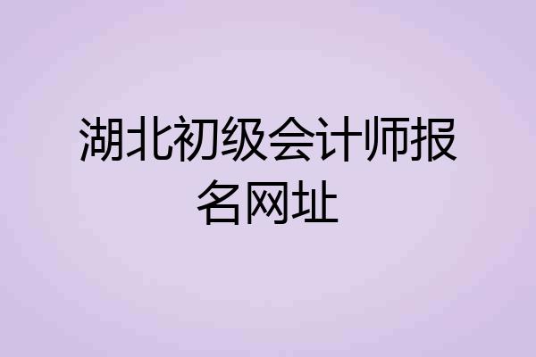湖北初级会计师报名网址