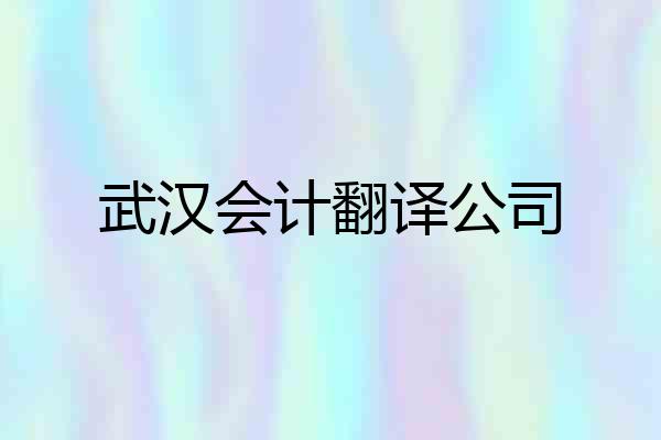 武汉会计翻译公司