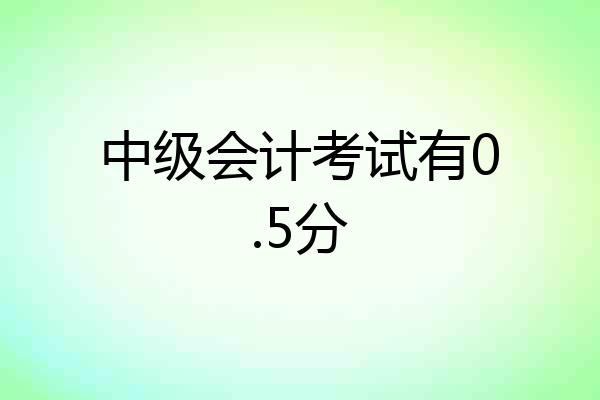 中级会计考试有0.5分