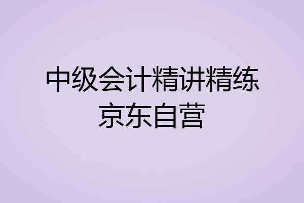 中级会计精讲精练京东自营