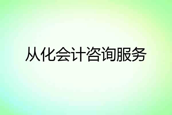从化会计咨询服务