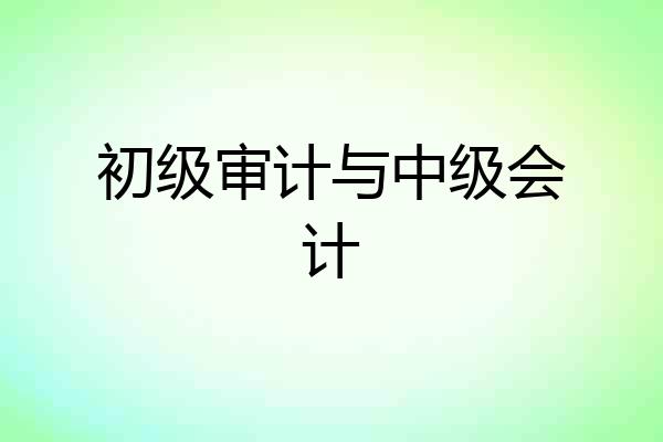 初级审计与中级会计