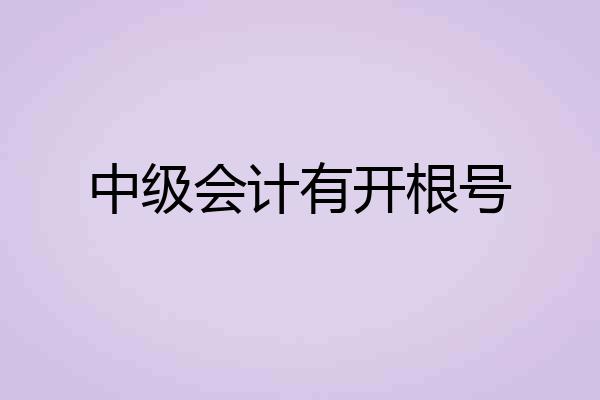 中级会计有开根号