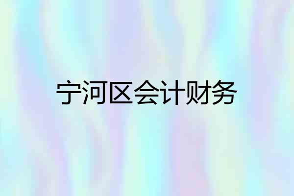 宁河区会计财务