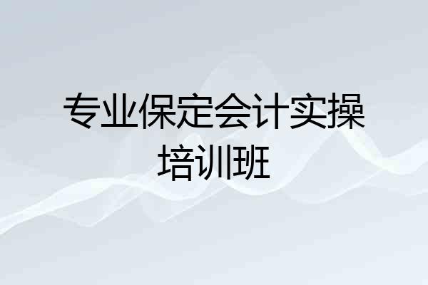 专业保定会计实操培训班