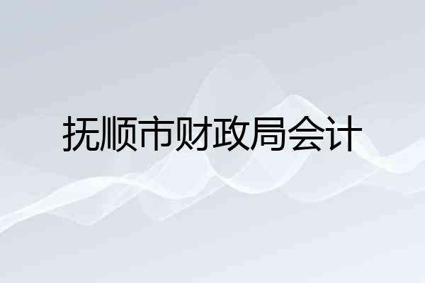 抚顺市财政局会计