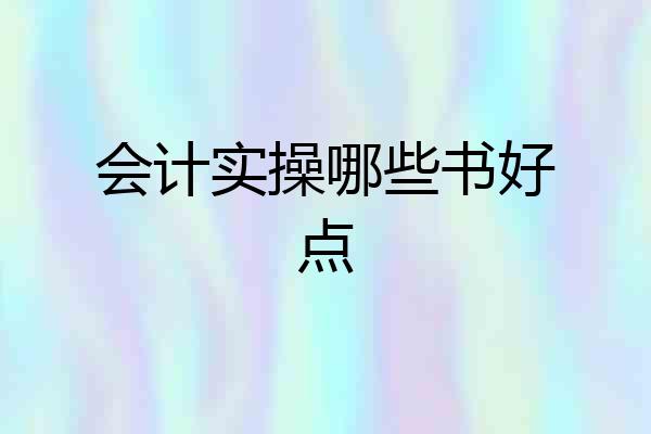 会计实操哪些书好点