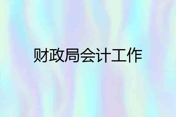 财政局会计工作