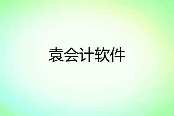 袁会计软件