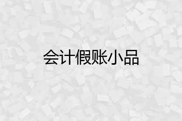会计假账小品
